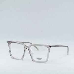 Saint Laurent SL474OPT 003 Eyeglasses Transparent Nude 56mm Square Frame